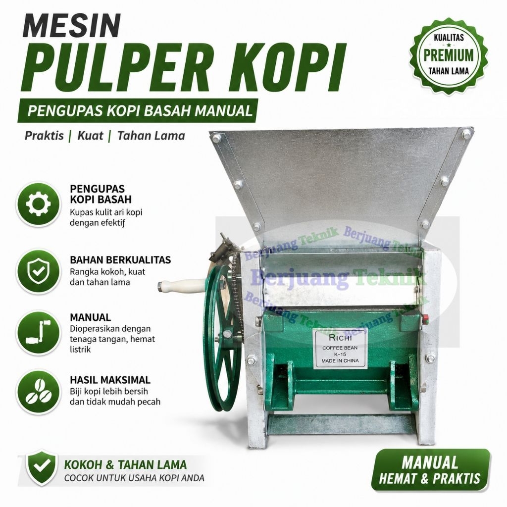 Mesin Pulper Kopi Basah Manual || Mesin Pengupas Kulit Kopi Basah Manual