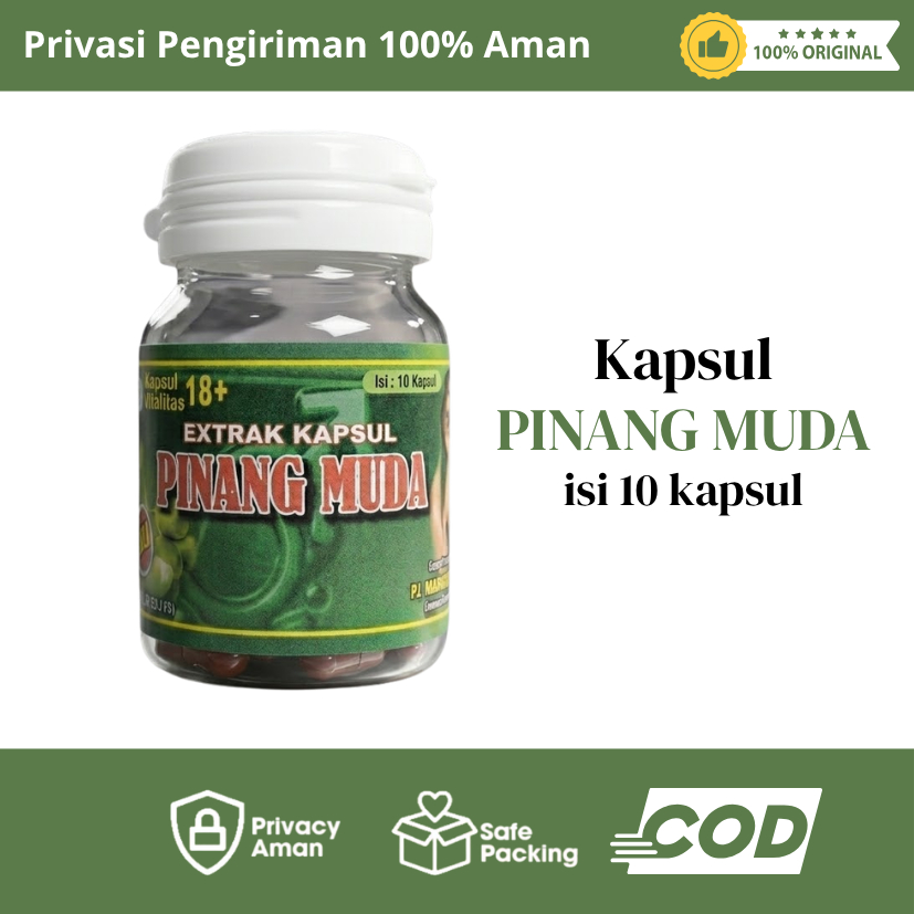 Kapsul Pinang Muda 100% Asli - 10 Kapsul