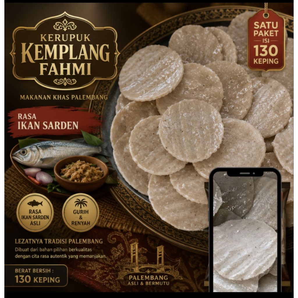 kerupuk kemplang panggang palembang 1kg