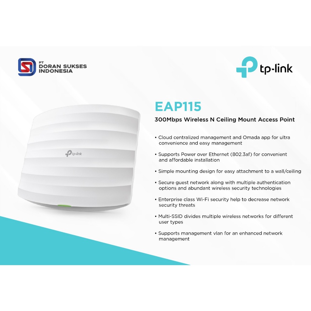Tp-Link Access Point Tp Link Eap115 Wireless N Ceiling