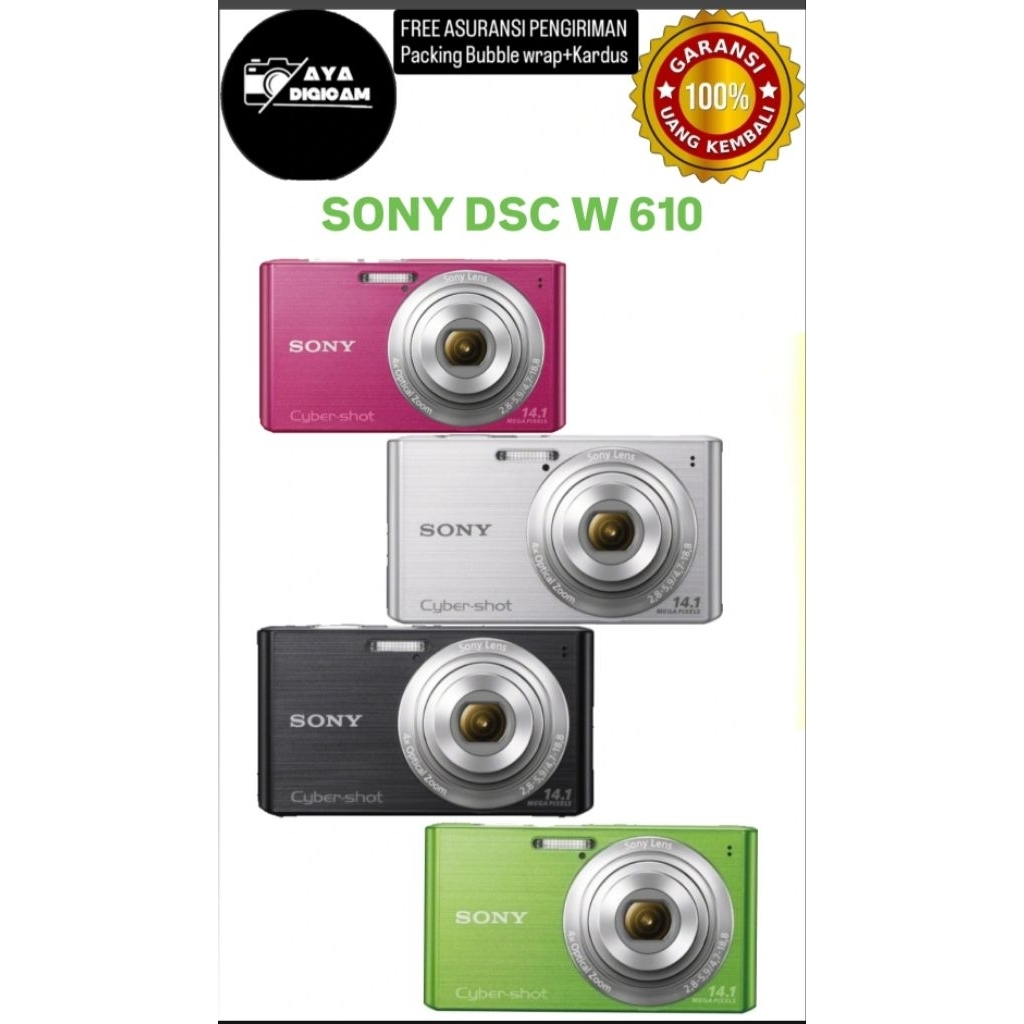 SONY W610 SONY DSC W610/ KAMERA DIGICAM SONY CIBERSHOOT