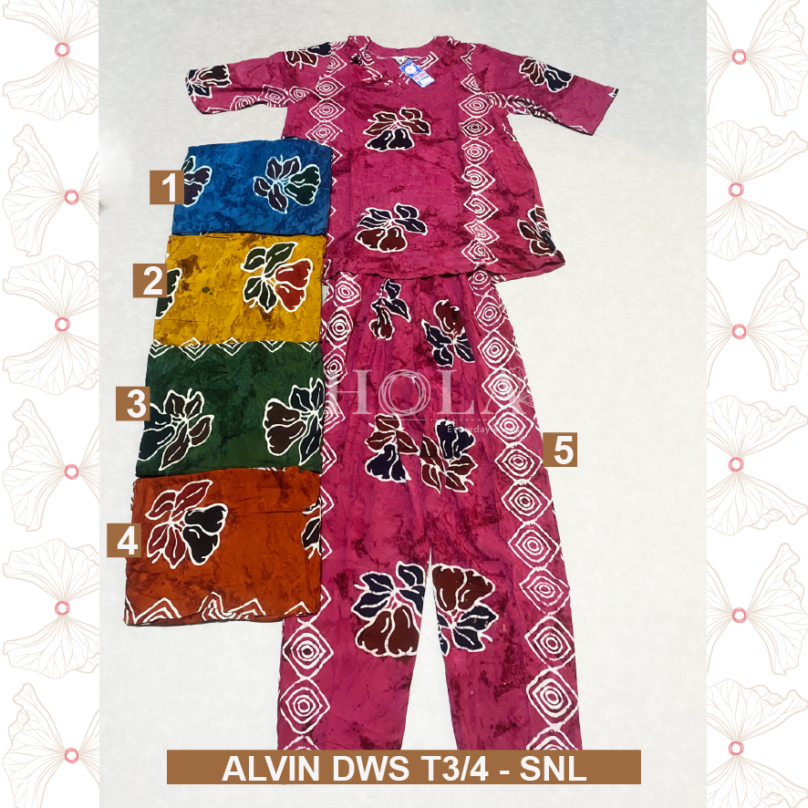 HOLA_FASH | B-Setelan Cp Alvin Dewasa tangan 3/4 , Setelan Batik, Homie oneset, setcel rumah adem, o
