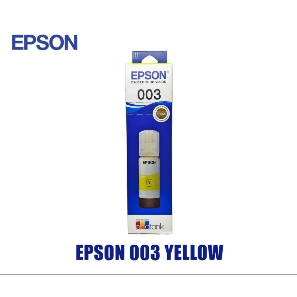 TINTA EPSON 003 YELLOW 65ml - ORIGINAL, Berkualitas Tinggi, Tidak Merusak Printer cocok untuk printe