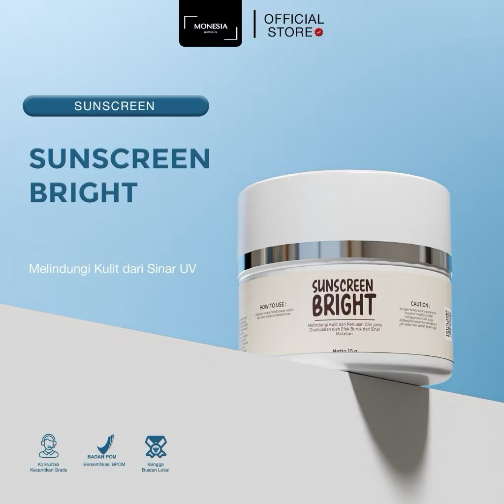 Monesia Apothecary Sunscreen Bright SPF 15