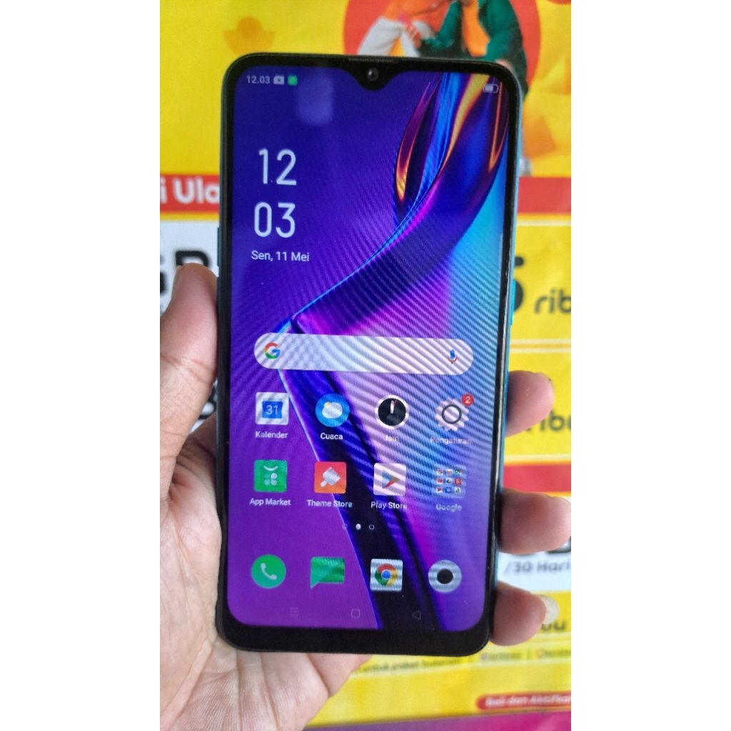 OPPO A12 RAM 4GB INTERNAL 64GB, SECOND NORMAL TES, SIAP PAKAI, ORIGINAL, HP SAJA