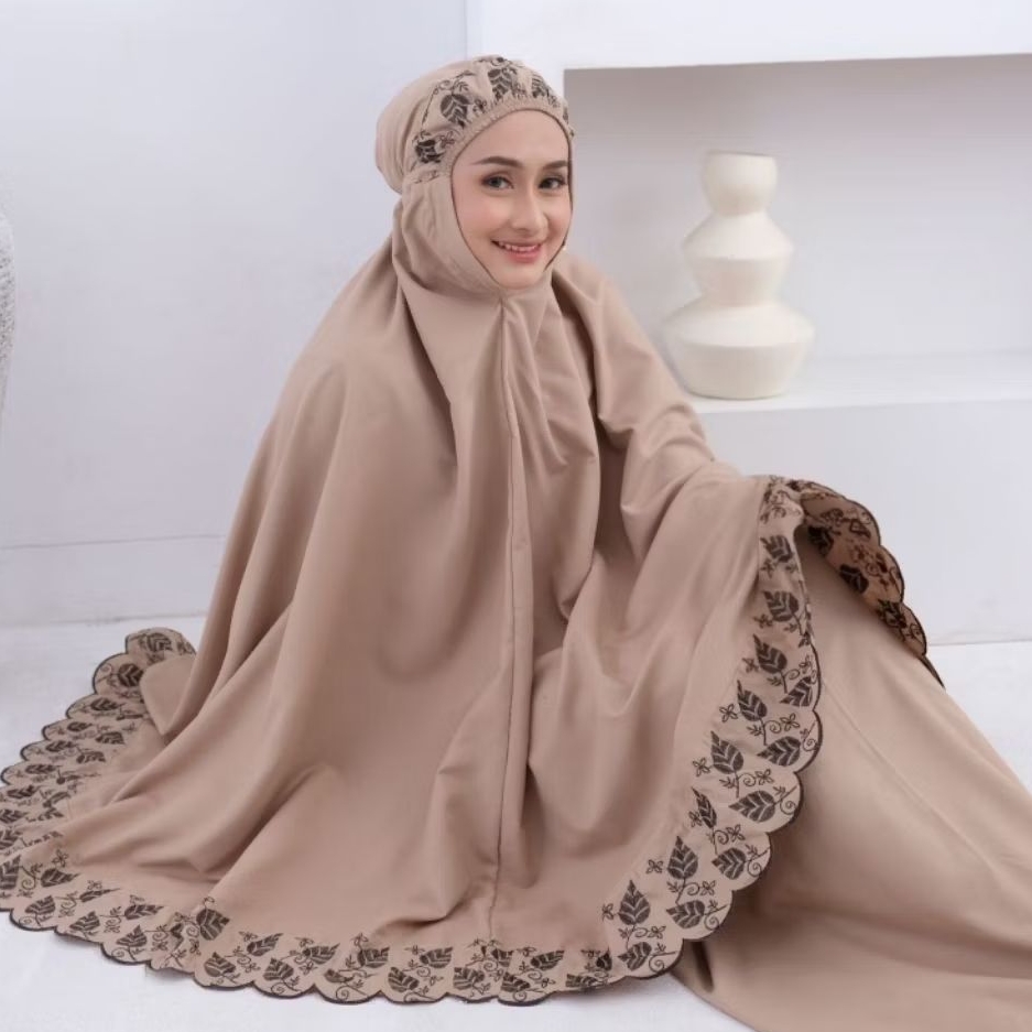 Mukena Dewasa Khadijah Mukenah Khadijah Bordir Daun Cantik