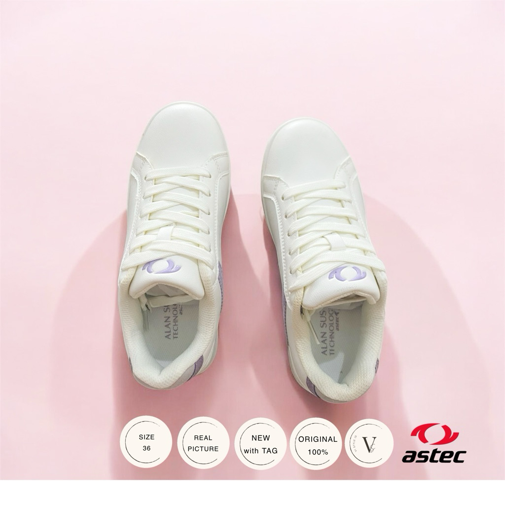 Astec Shoes Walking Sepatu Wanita Putih ungu lilac Sepatu Walking Sepatu jalan Sepatu Astec Original