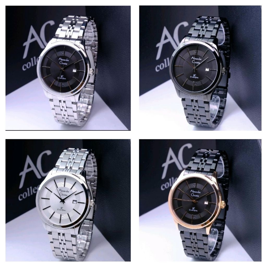 Jam tangan pria Alexandre Christie  AC 8348 MD Original