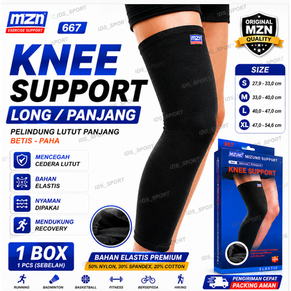KNEE SUPPORT PANJANG MZN / DEKER KNEE LONG MZN UNTUK BETIS PAHA LUTUT MZN 667