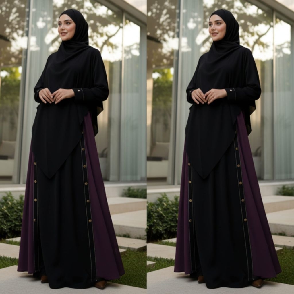 KHODIJAH SET PASHMINA BANDANA SYARI BY ANI SYARI