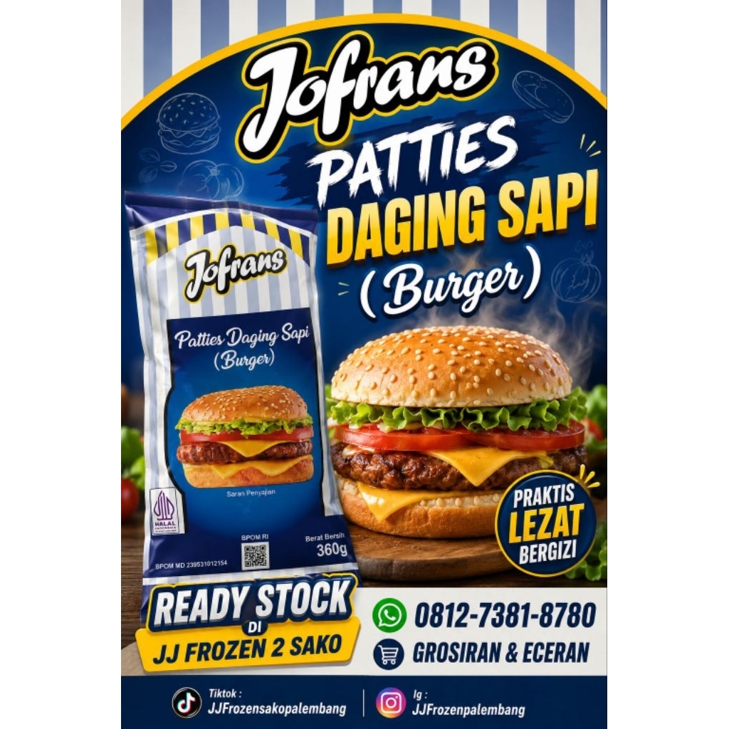 jofrans burger daging sapi 600gr