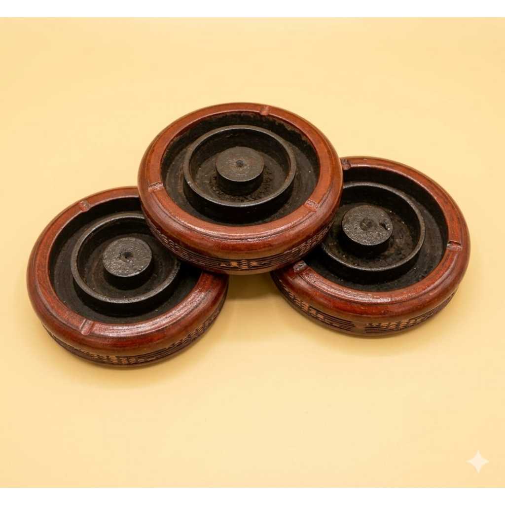 Asbak Kayu/Asbak Kayu Pernis/Tempat Abu Rokok