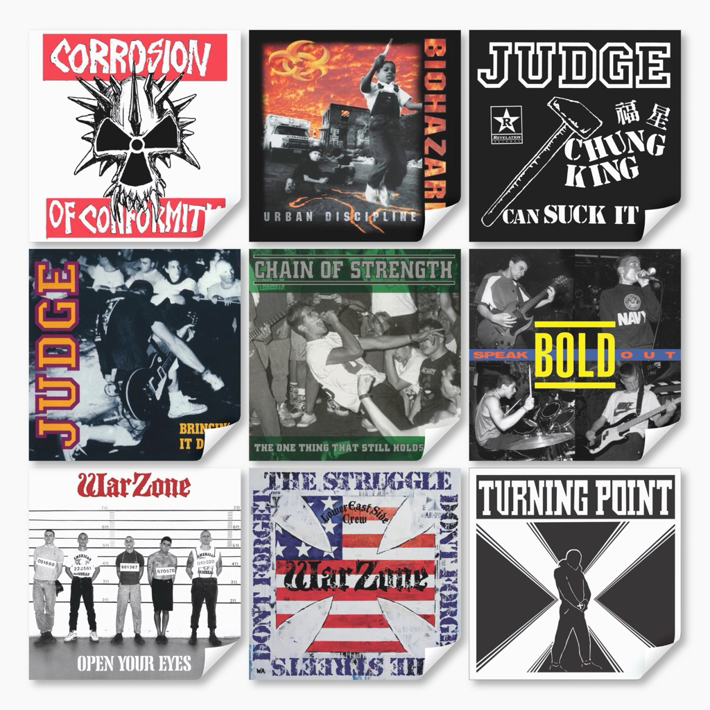 Sticker Vinyl Band Warzone Turning Point Judge Bold Chain Of Strength Biohazard | Stiker Vinyl Band 