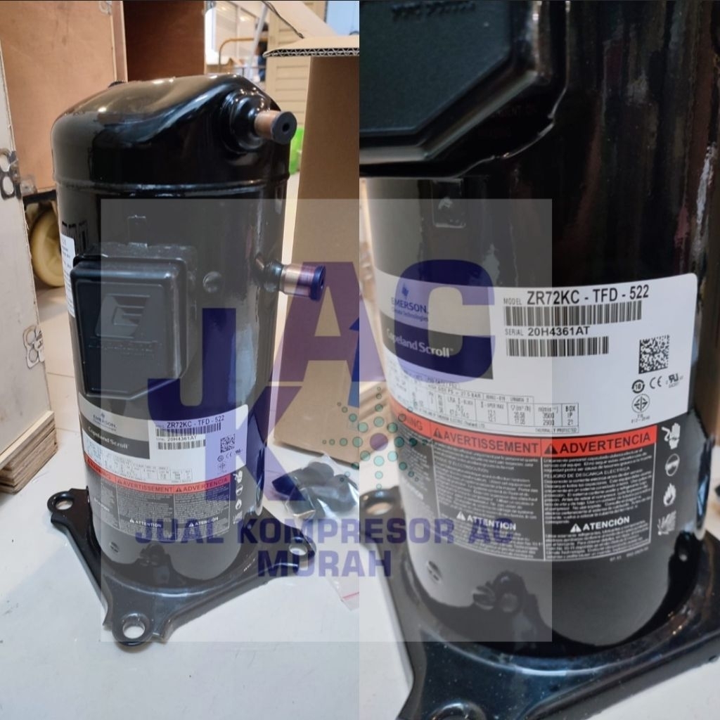 KOMPRESOR COPELAND ZR72KC-TFD-522 / COMPRESSOR COPELAND ZR72KC-TFD-522