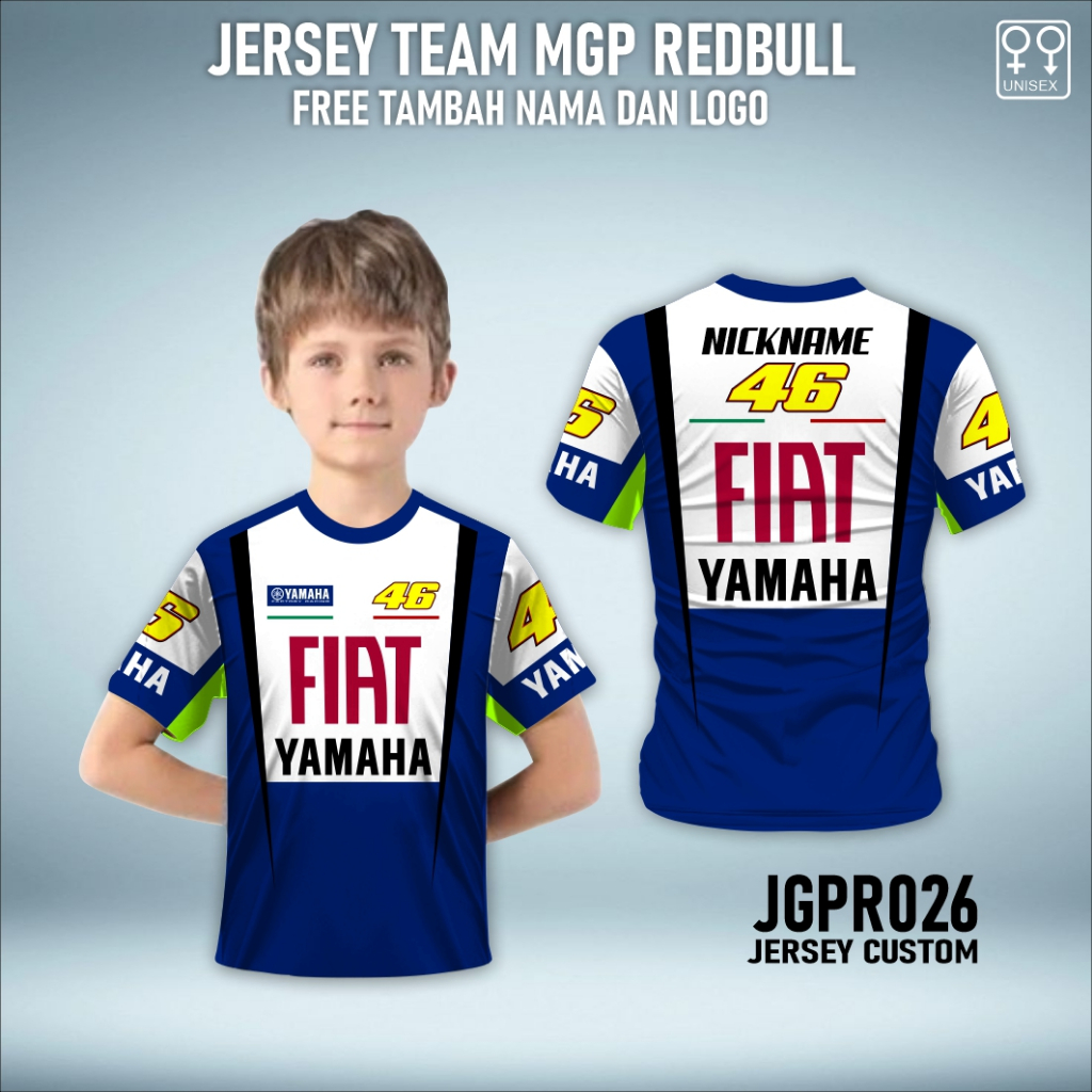 Jersey moto gp baju racing team VR46 kaos anak motogp