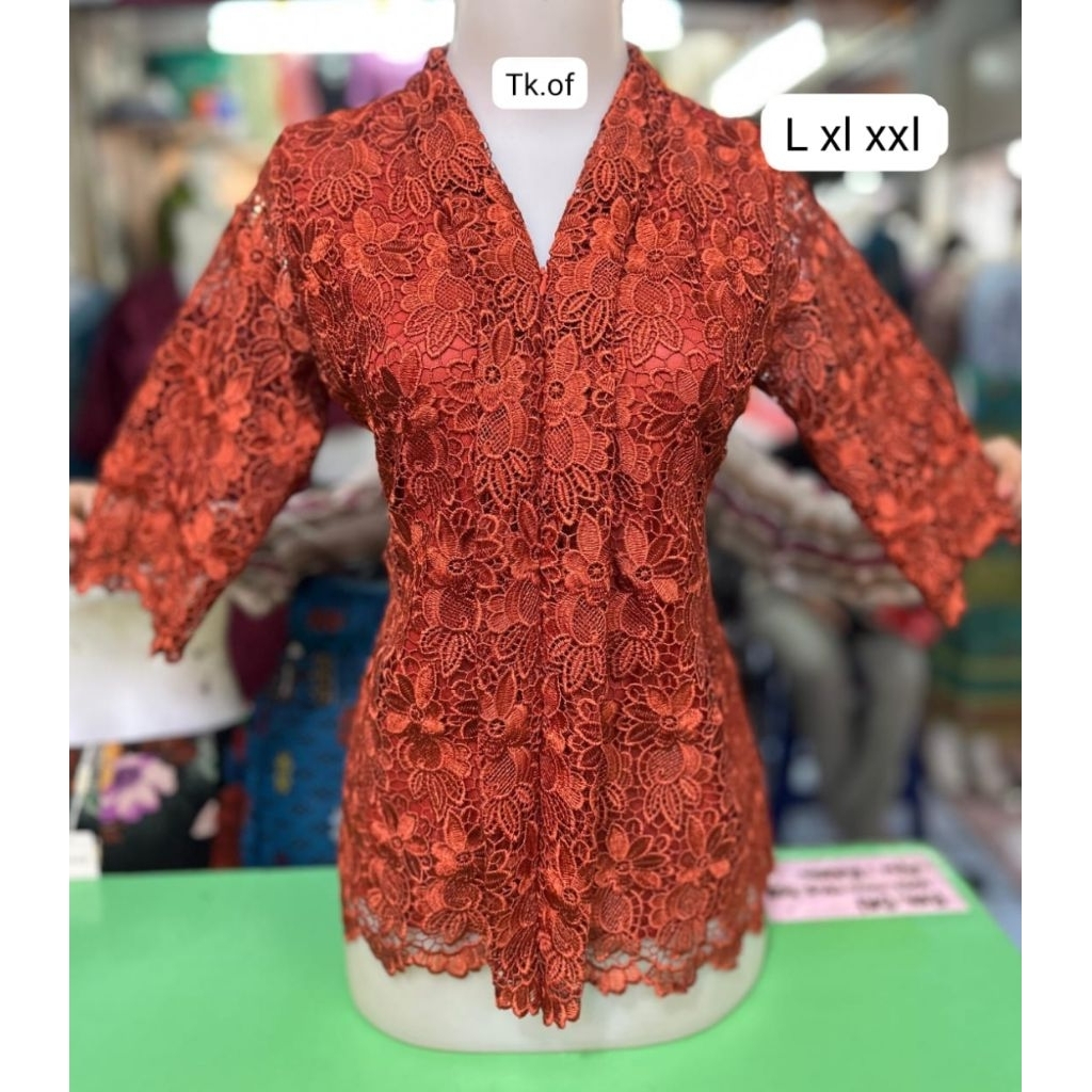 Atasan Blus Brokat Hoki Premium