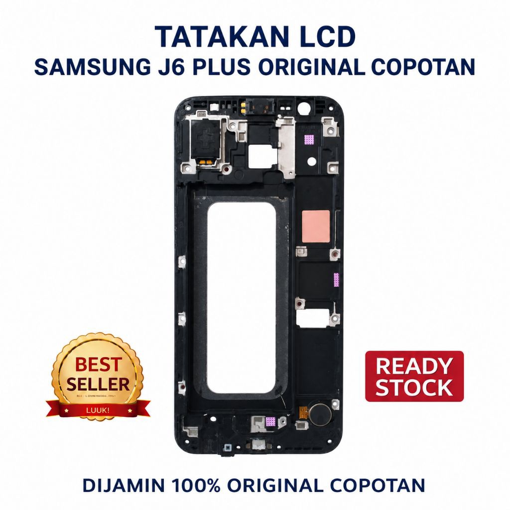 Tatakan LCD Samsung J6 Plus Original Copotan Lengkap Dengan Getar & Speaker
