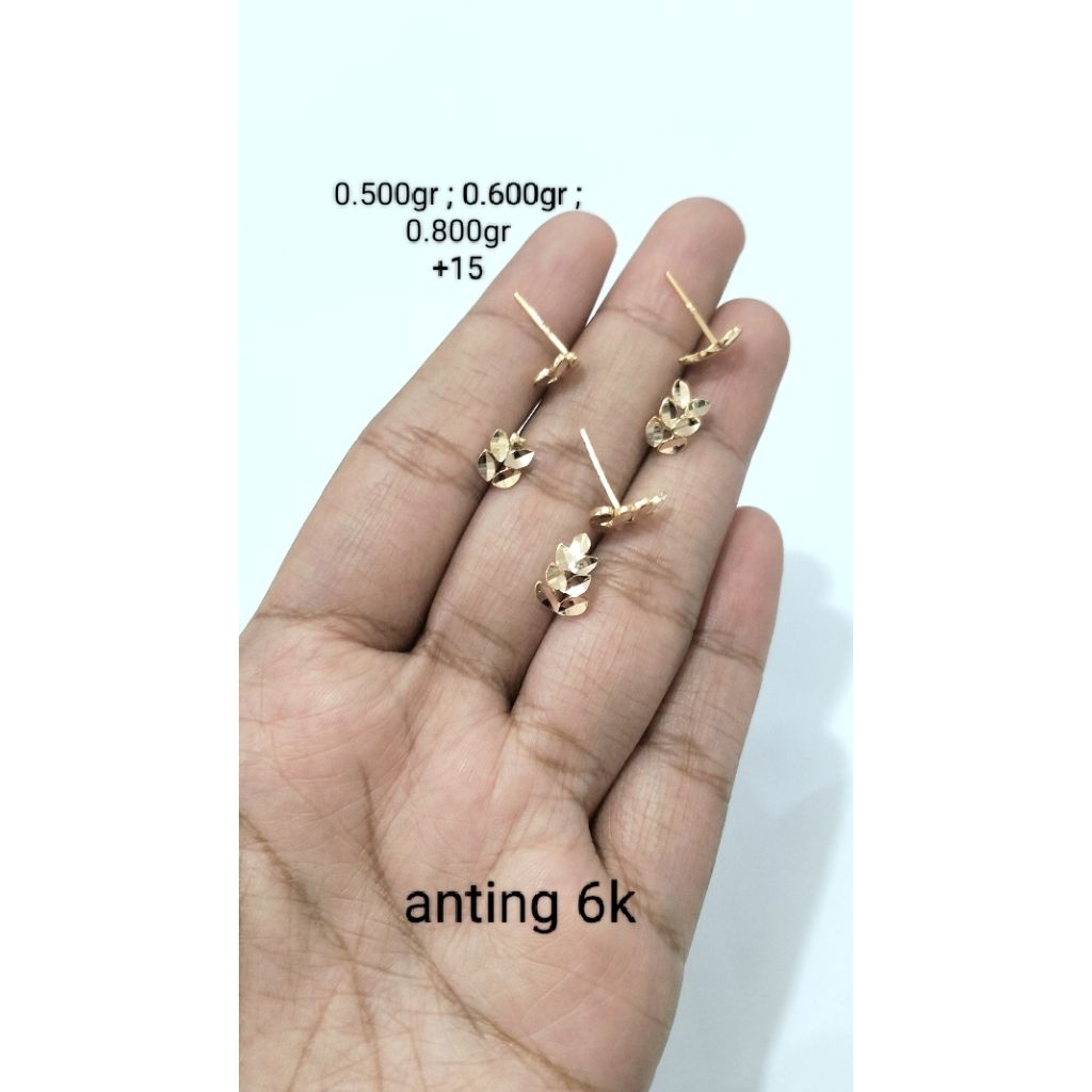 anting tusuk emas 6 karat