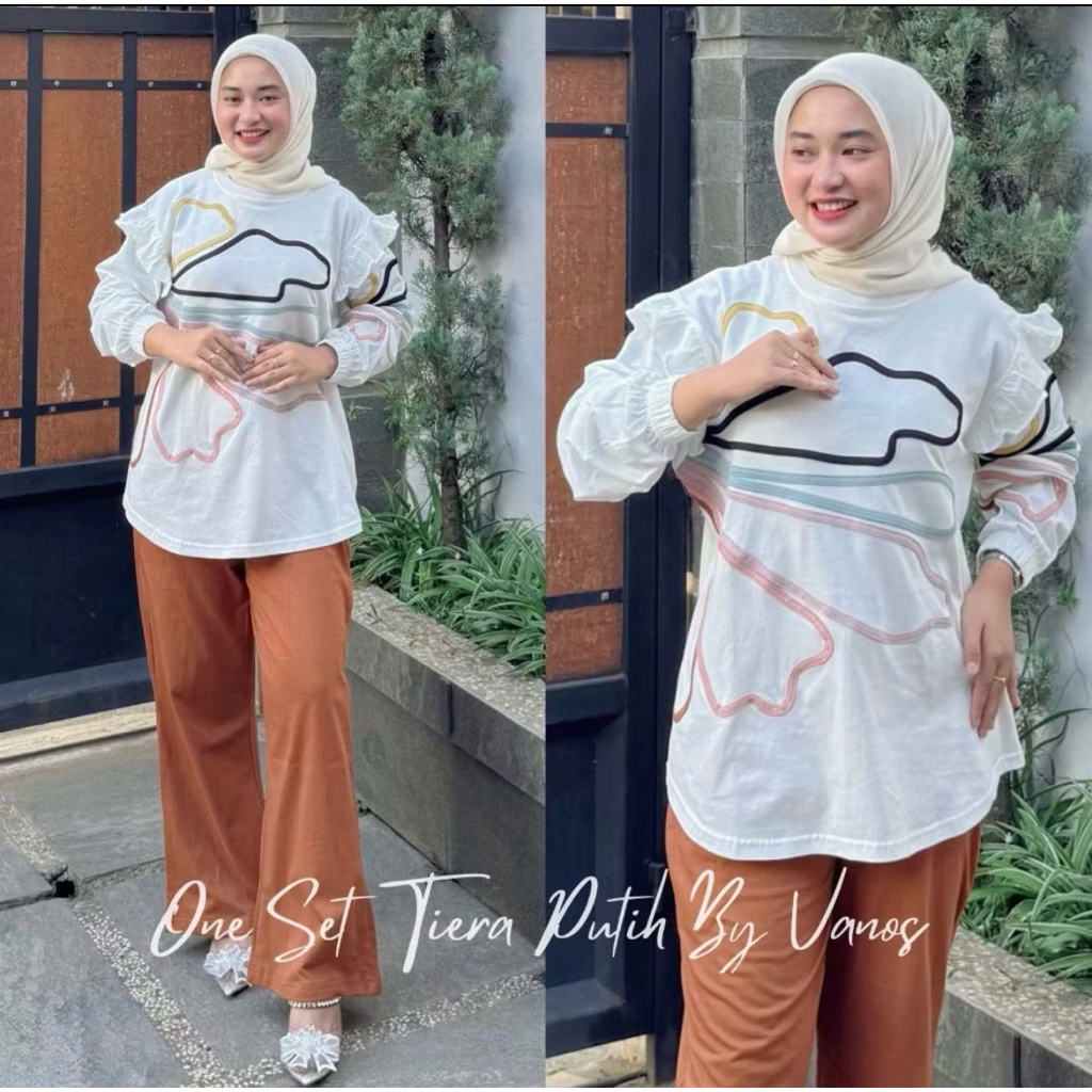 VANOS COLLECTION - Setelan Tiera Putih Exclusive By Vanos
