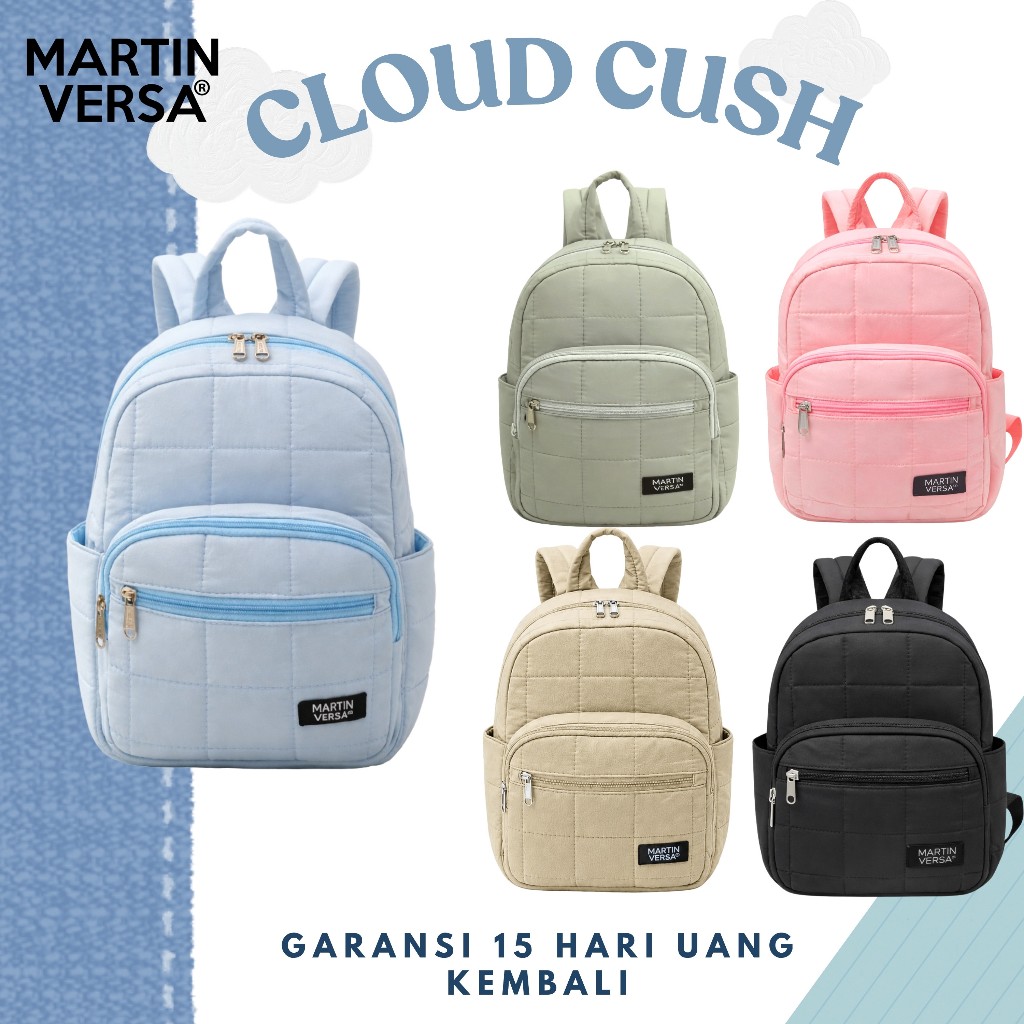 Martin Versa Cloud cush Tas Ransel Wanita Sekolah Model Klasic Kekinian
