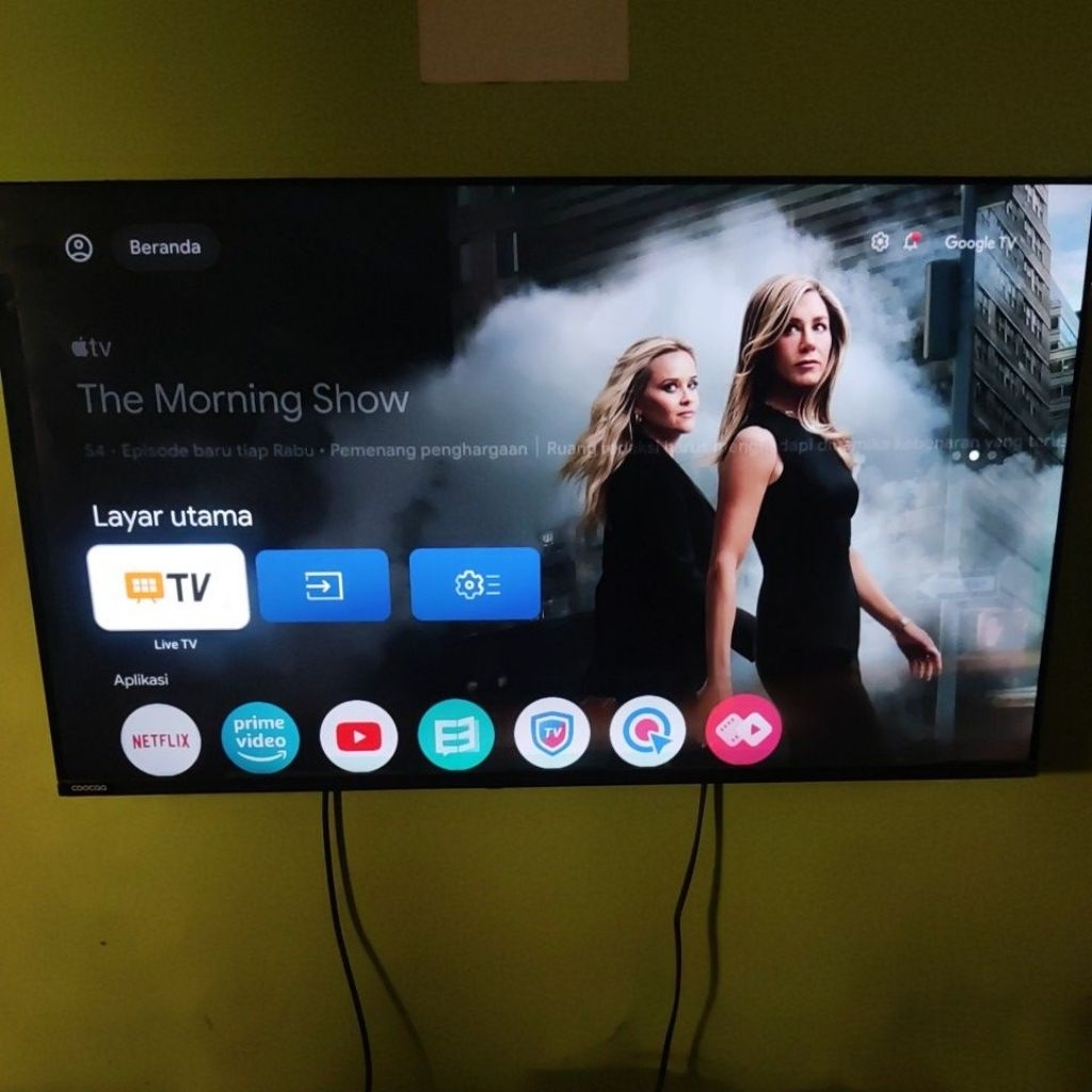 Coocaa smart tv gogle tv 40in z65 free bracket dinding