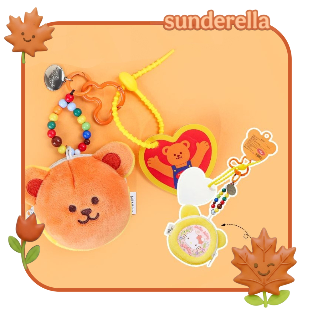 Wiggle Wiggle x Miniso Gantungan Kunci Tas Bag Pouch Koin Coin Rantai Keychain Keyring Cute Bear Luc