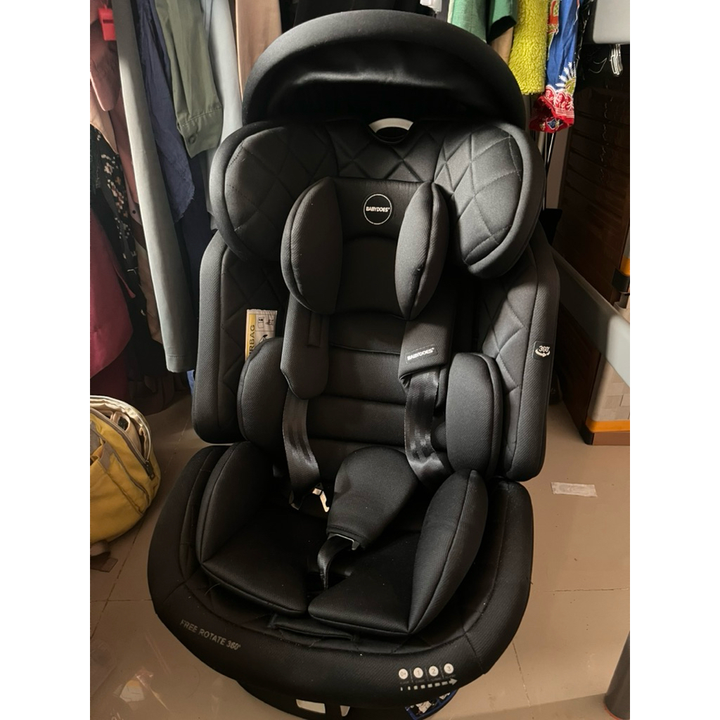 preloved car seat Babydoes free rotate 360 BB 0-36kg