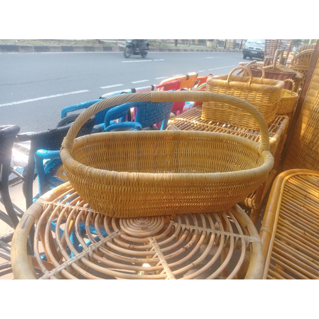 Keranjang Rotan Keranjang Buah Rotan Hampers Parcel Rotan
