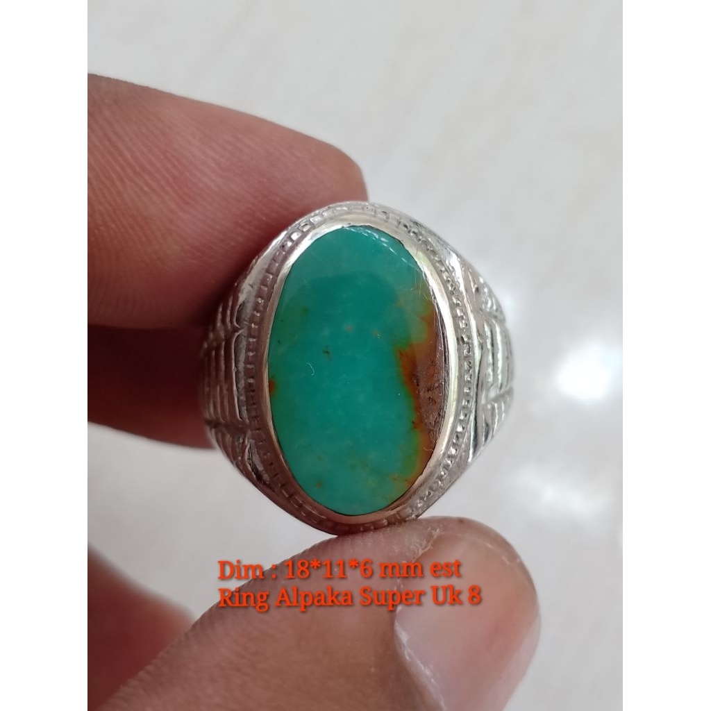 Batu Akik Pirus Hijau Full Daging