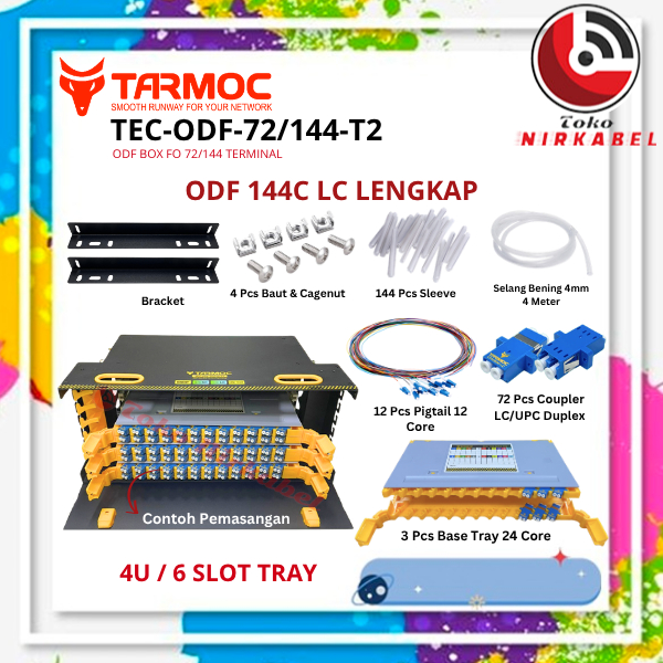 Fiber Optic ODF 144 Core LC Lengkap Rackmount | ODF 144C LC
