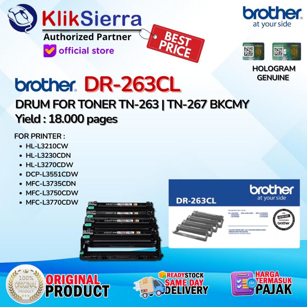 BROTHER Drum DR-263CL Original DR263CL DR263 For L3551CDW - L3735CDN