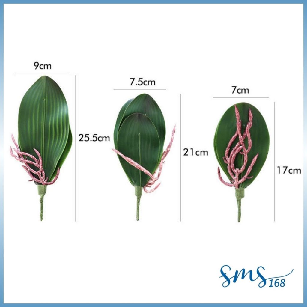 Daun Anggrek Artificial Latex 3 Ukuran - Import