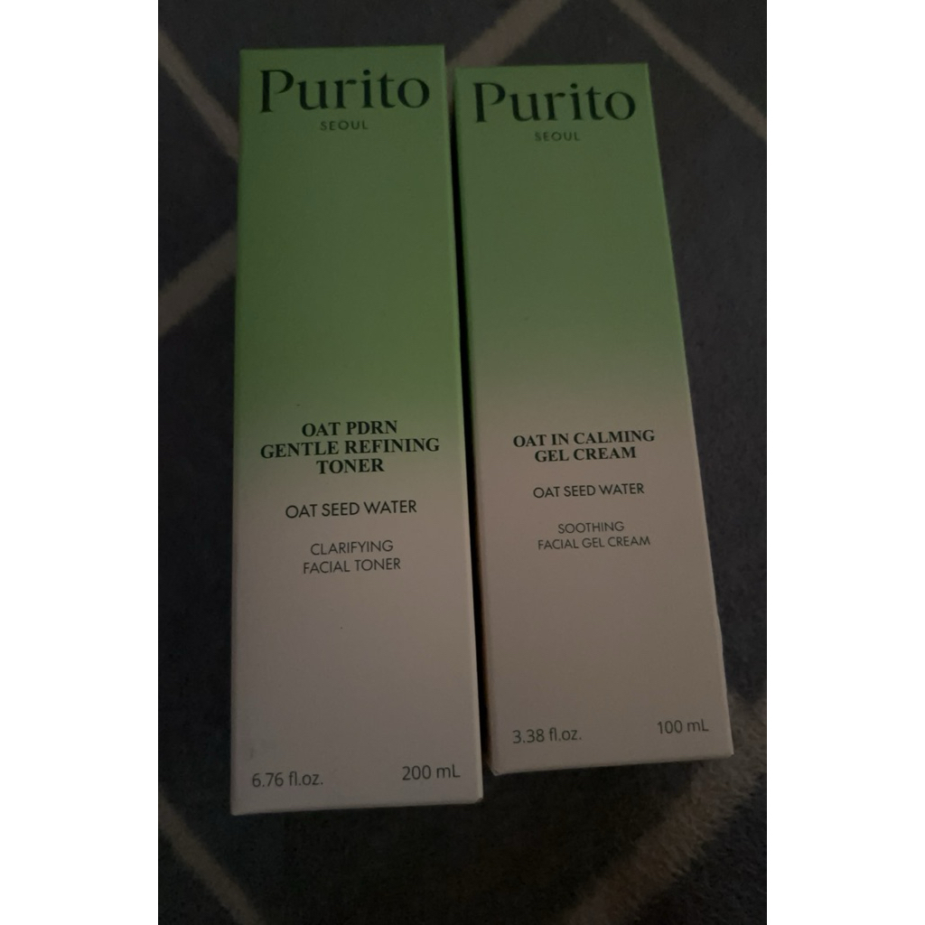 PURITO OAT Calming Gel Cream | PURITO Mighty Bamboo Panthenol Cream | PURITO Oat In Gentle Exfoliati