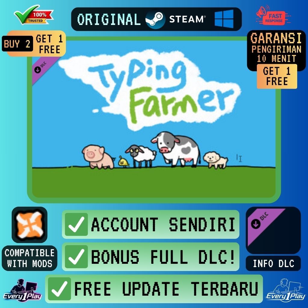 Typing Farmer Game Software Steam - Games PC Laptop Windows
