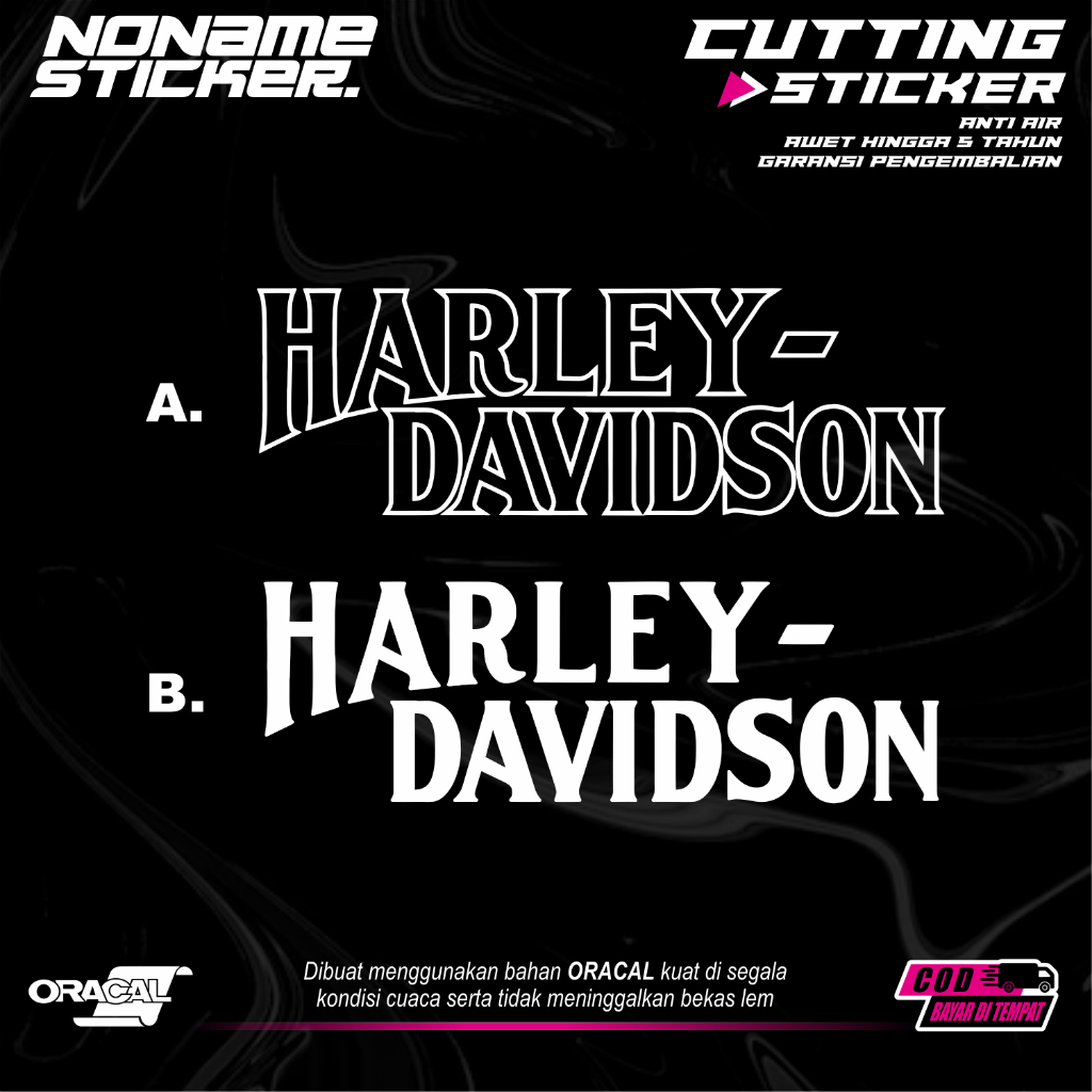 Stiker Tangki Harley Davidson  Cutting / Sticker Cutting Tangki Harley Anti Air