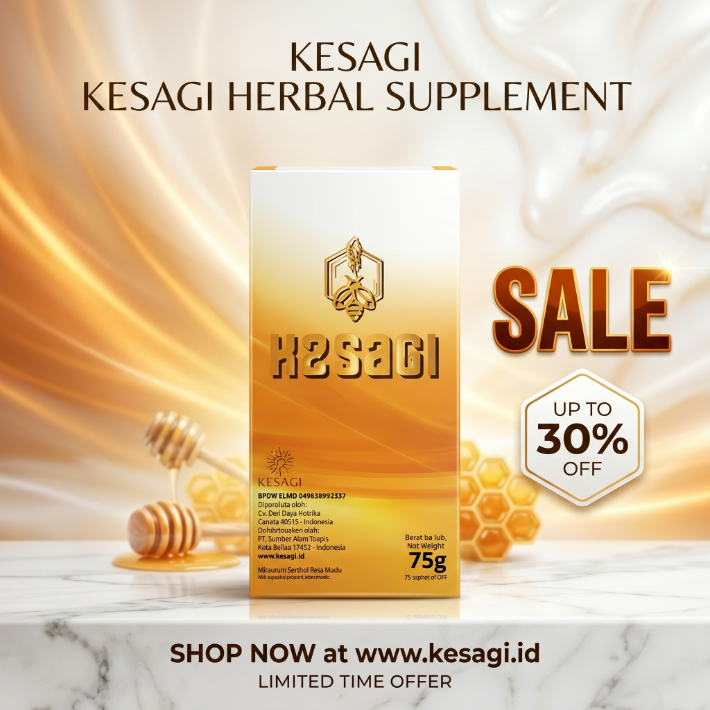 1 Box Madu Herbal Kesagi 5 Sachet - Peningkat Stamina Pria Alami