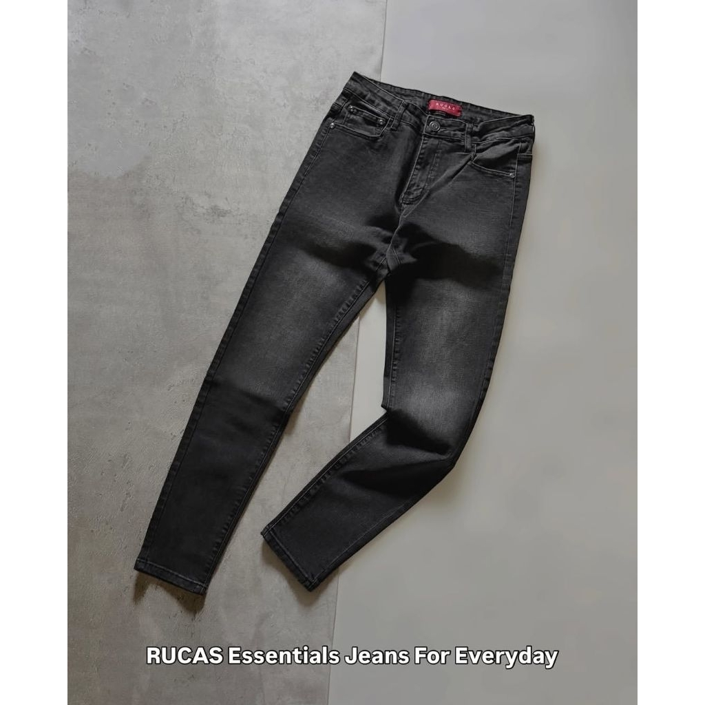 [100% ORIGINAL] CELANA RUCAS ESSENTIALS BLACK | S9 GRAND COMBINATION | RUCAS S8 PHYTON LEATHER JEANS