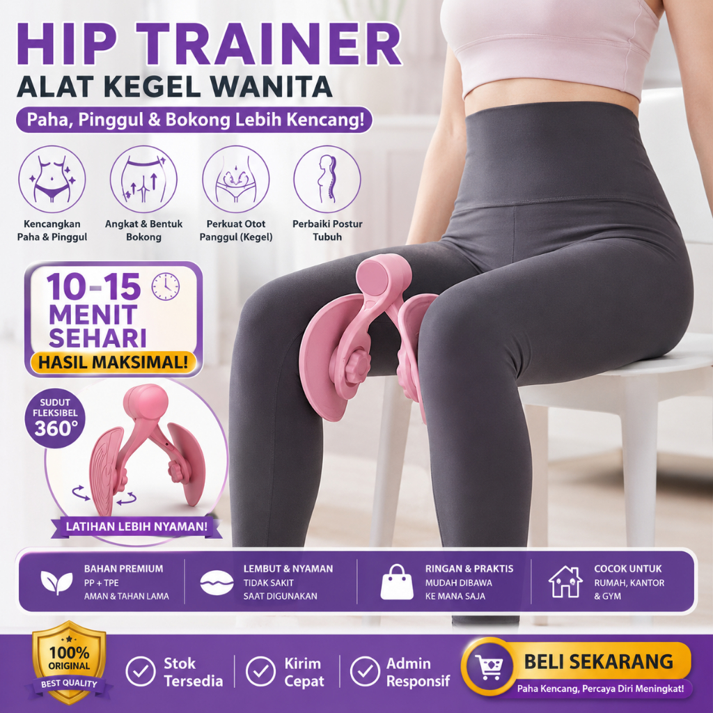 Thigh Master Alat Kegel Wanita Pelatih Paha Pinggul Bokong Hip Trainer Home Workout