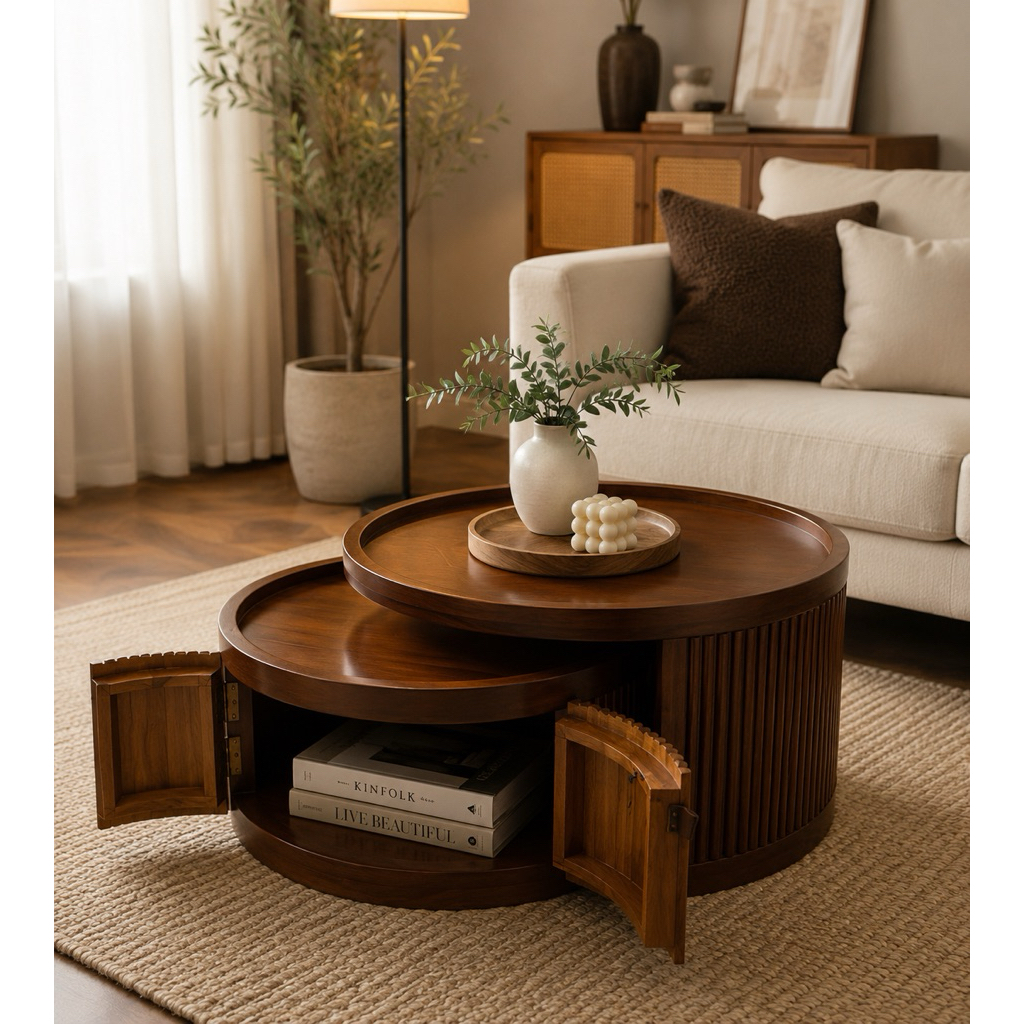 COFFEE TABLE KAYU JATI JAPANDI