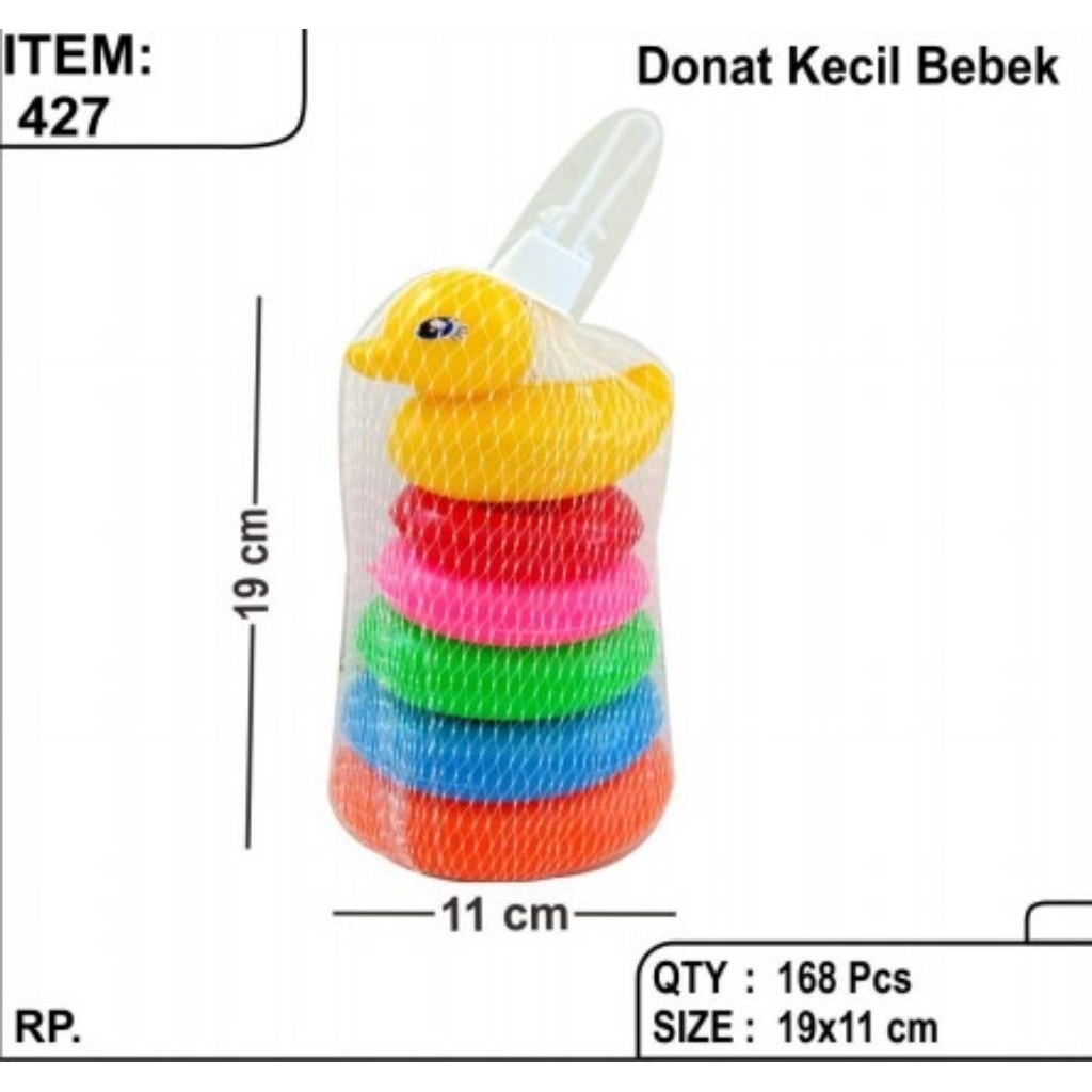 Mainan donat bebek besar tinggi lucu mainan susun
