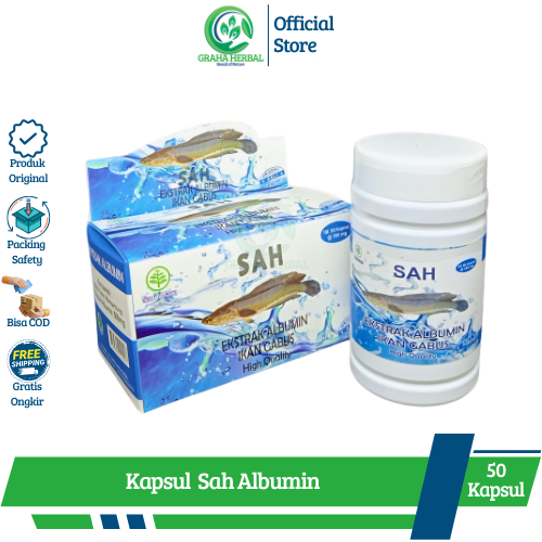 Sah Albumin Ekstrak Ikan Gabus Isi 60 Kapsul I Kapsul Sah Ekstrak Albumin Original