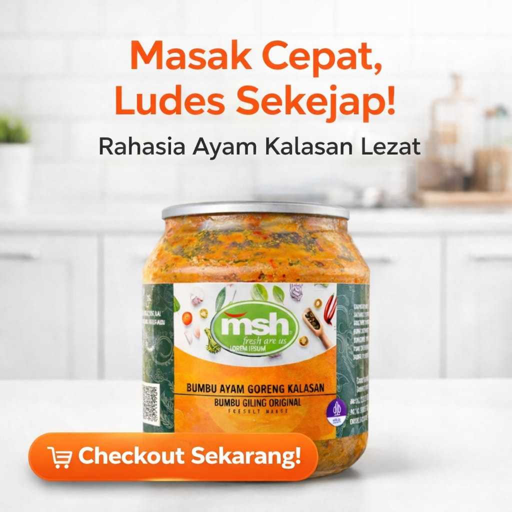 Bumbu Ayam Goreng Kalasan 50 gr , Bumby Ayam Goreng Kalasan Anti Gagal , Bumbu Ayam Goreng Kalasan P