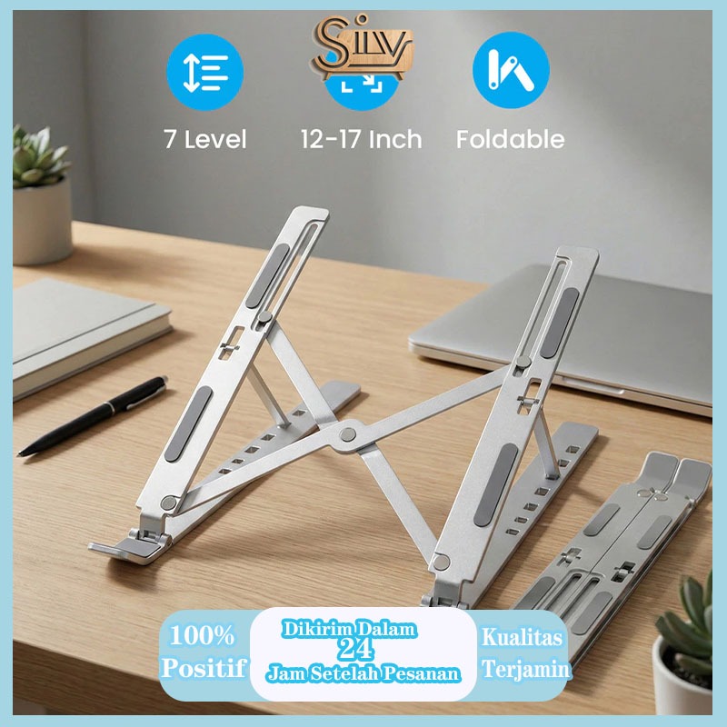 Penyangga Laptop, Penyangga Laptop Bisa Lipat, Penyangga Komputer, Penyangga iPad/MacBook Bisa Diatu