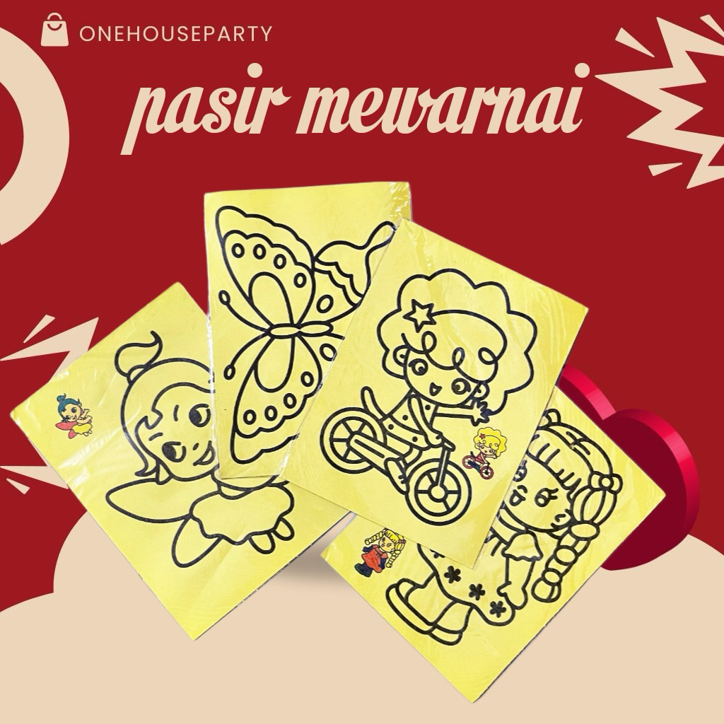 Kertas mewarnai per pcs melukis pasir ukuran sedang mainan mewarnai pasir pasiran edukasi anak kerta