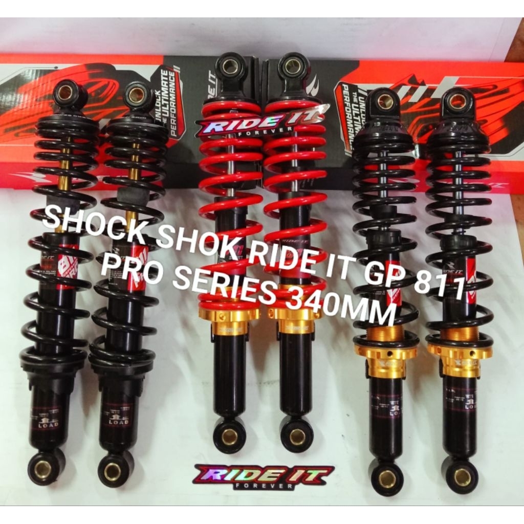 SHOCK/SHOK BELAKANG RIDE IT ORIGINAL GP SERIES 811 UKURAN 340MM REVO SUPRA RX KING TIGER MEGAPRO GL 