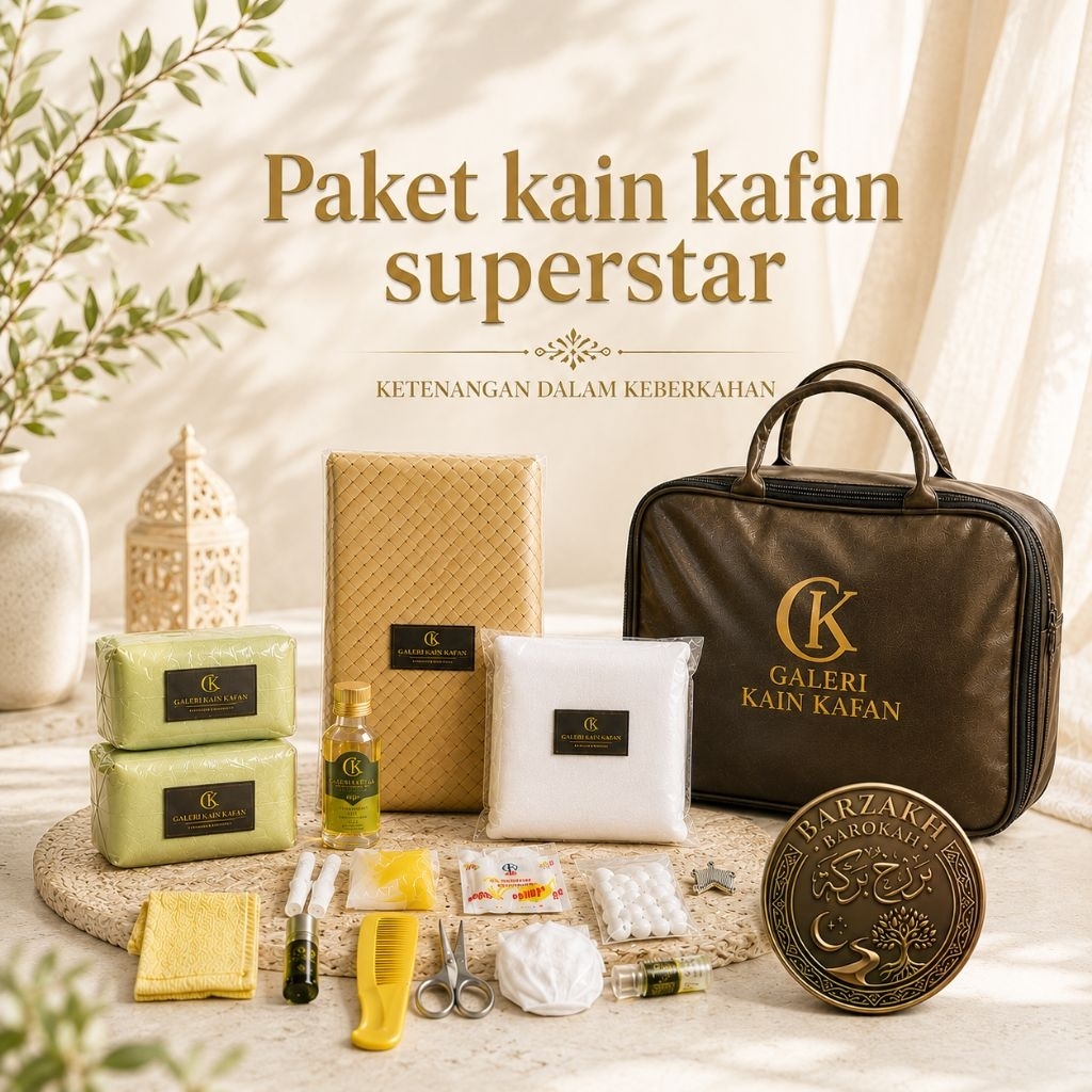 Paket kain kafan laki laki dan perempuan SUPERSTAR_ kualitas terbaik _bahan premium