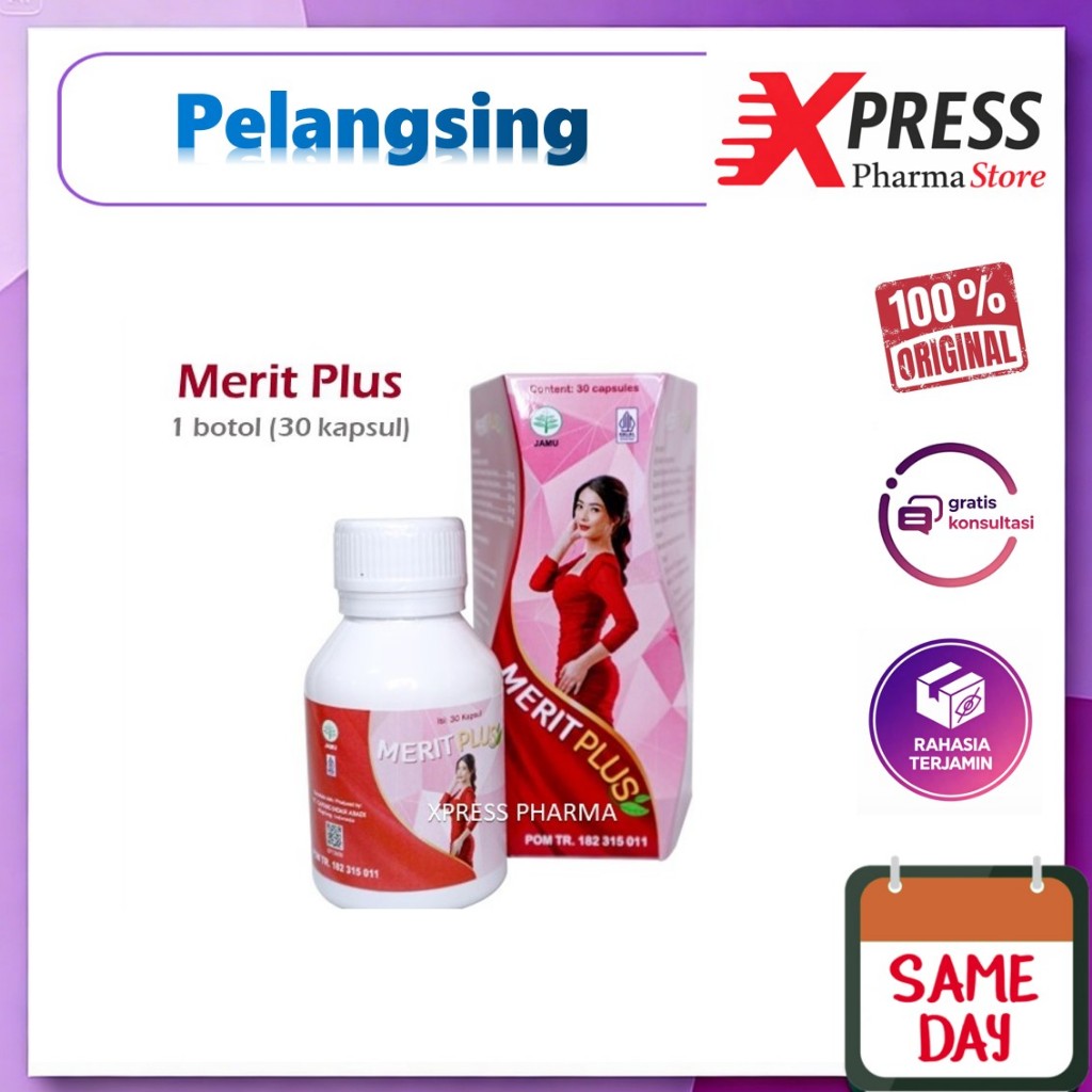 XPRESS  Merit Plus Pink Obat Diet Alami Herbal Langsing Merah Merit +