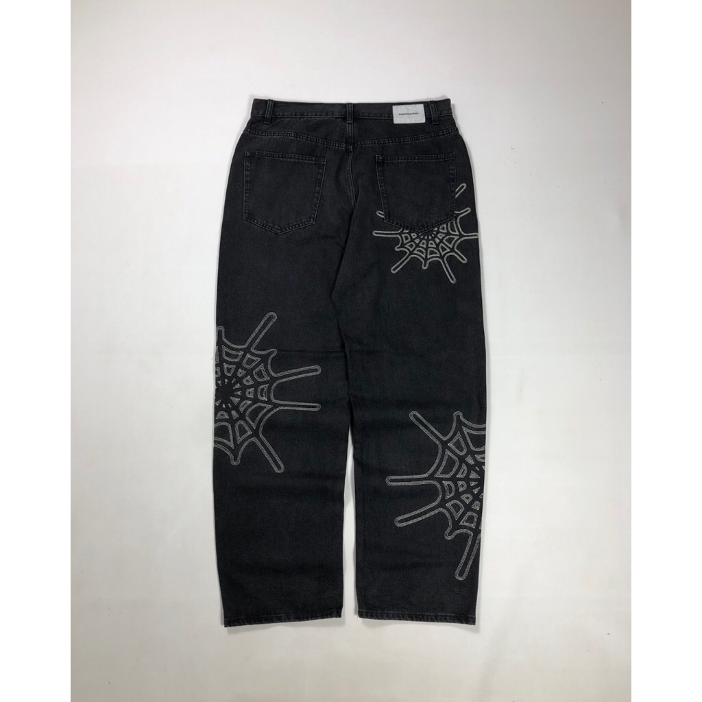 Thisisneverthat Embroidery Black Web Jeans