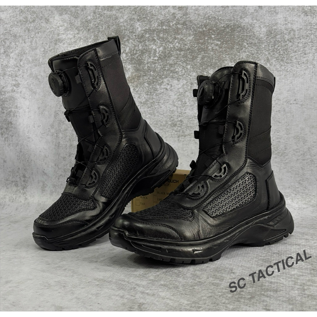 Sepatu PDL BOA HITAM SARANG TAWON/Sepatu PDL HITAM PUTAR/Sepatu HITAM TACTICAL PUTER