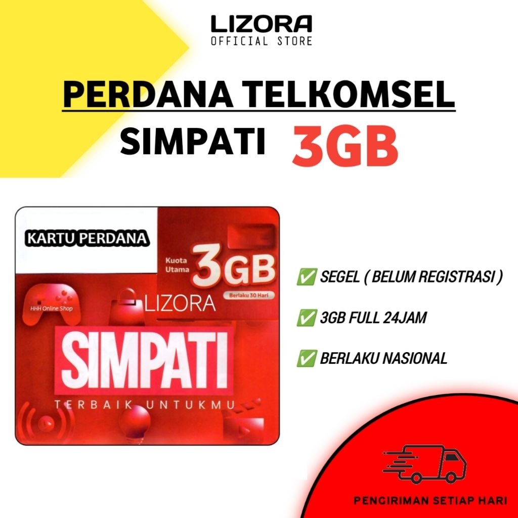 Perdana telkomsel SIMPATI 11 DIGIT 3GB NASIONAL